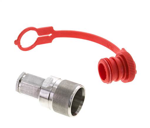 Acier inoxydable DN 6.3 Coupleur hydraulique Bouchon G Filet femelle 1/4 pouce ISO 14541 D M24 x 2
