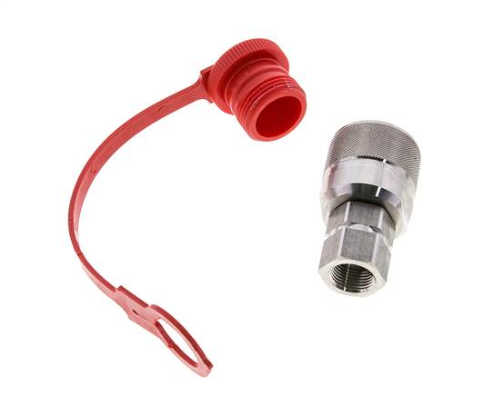 Coupleur hydraulique DN 10 en acier inoxydable Bouchon G 3/8 pouce filetage femelle ISO 14541 D M28 x 2