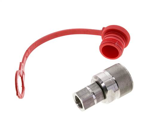 Coupleur hydraulique DN 10 en acier inoxydable Bouchon G 3/8 pouce filetage femelle ISO 14541 D M28 x 2
