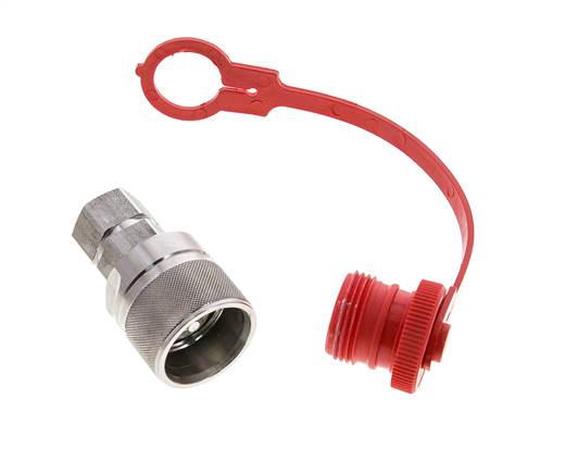Coupleur hydraulique DN 10 en acier inoxydable Bouchon G 3/8 pouce filetage femelle ISO 14541 D M28 x 2
