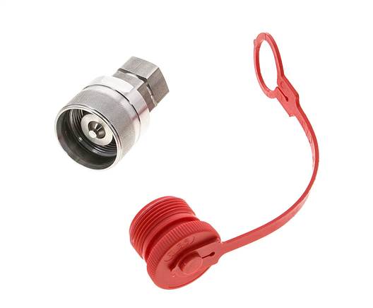 Coupleur hydraulique en acier inoxydable DN 12.5 Bouchon G 1/2 pouce filetage femelle ISO 14541 D M36 x 2