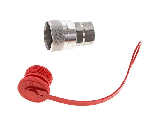 Coupleur hydraulique en acier inoxydable DN 12.5 Bouchon G 1/2 pouce filetage femelle ISO 14541 D M36 x 2