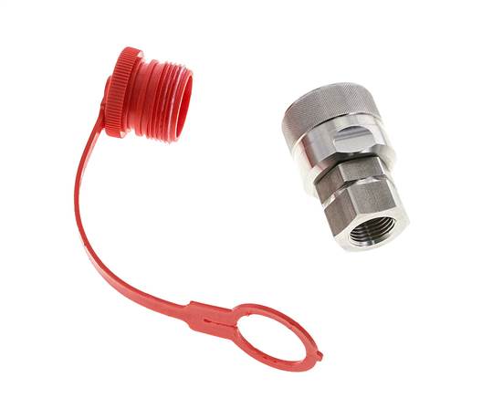 Coupleur hydraulique en acier inoxydable DN 12.5 Bouchon G 1/2 pouce filetage femelle ISO 14541 D M36 x 2