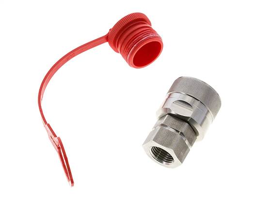Coupleur hydraulique en acier inoxydable DN 12.5 Bouchon G 1/2 pouce filetage femelle ISO 14541 D M36 x 2