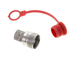 Coupleur hydraulique en acier inoxydable DN 12.5 Bouchon G 1/2 pouce filetage femelle ISO 14541 D M36 x 2