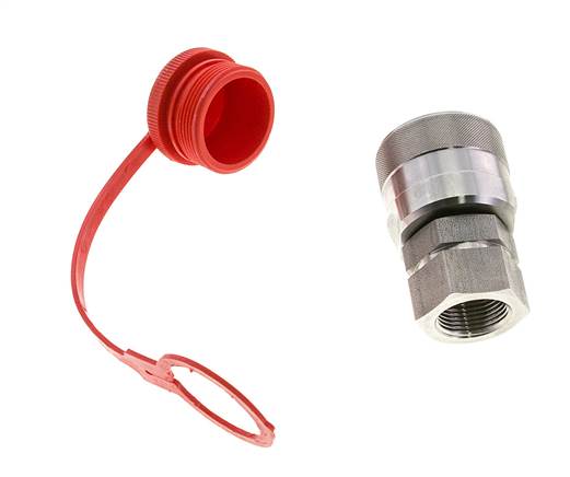 Acier inoxydable DN 20 Hydraulic Coupling Plug G 3/4 inch Female Threads ISO 14541 D M42 x 2