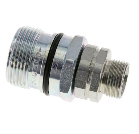 Steel DN 12.5 Hydraulic Coupling Socket 15 mm L Compression Ring ISO 14541/8434-1 D M36 x 2