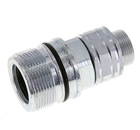 Acier DN 20 Coupleur hydraulique Manchon 18 mm L Anneau de compression ISO 14541/8434-1 D M42 x 2