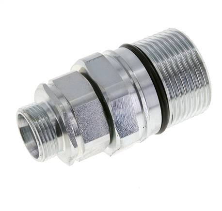 Steel DN 25 Hydraulic Coupling Socket 22 mm L Compression Ring ISO 8434-1 D M48 x 3