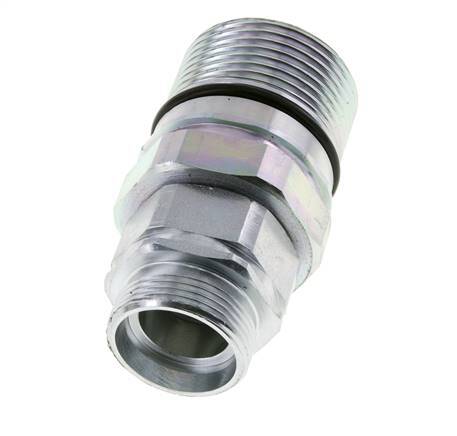 Steel DN 25 Hydraulic Coupling Socket 28 mm L Compression Ring ISO 8434-1 D M48 x 3