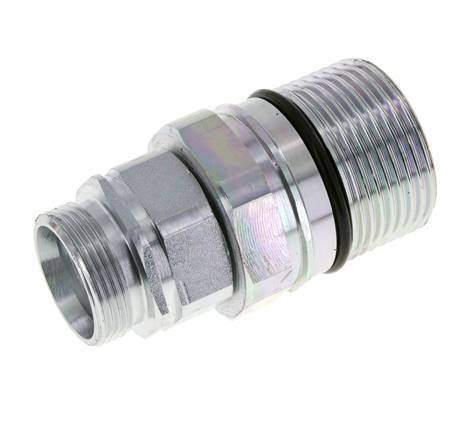 Steel DN 25 Hydraulic Coupling Socket 28 mm L Compression Ring ISO 8434-1 D M48 x 3