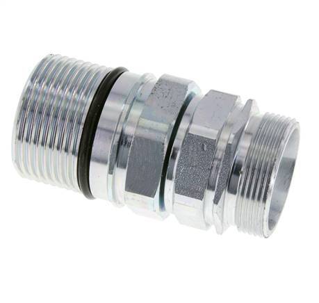 Acier Coupleur hydraulique DN 25 Manchon 35 mm L Anneau de compression ISO 8434-1 D M48 x 3
