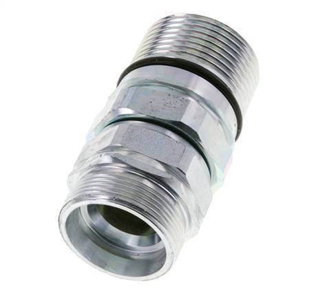 Acier Coupleur hydraulique DN 25 Manchon 35 mm L Anneau de compression ISO 8434-1 D M48 x 3