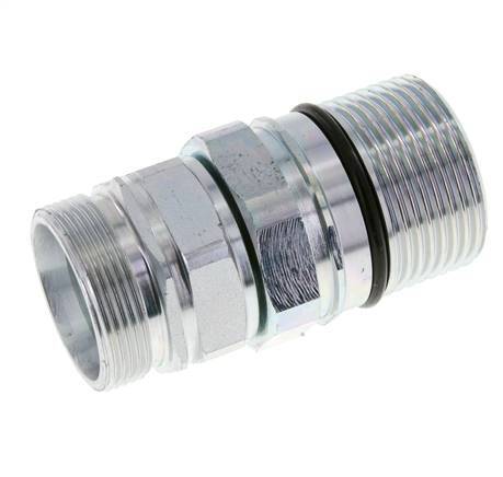 Acier Coupleur hydraulique DN 25 Manchon 35 mm L Anneau de compression ISO 8434-1 D M48 x 3