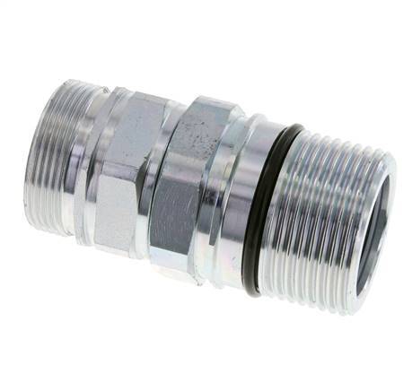 Acier Coupleur hydraulique DN 25 Manchon 35 mm L Anneau de compression ISO 8434-1 D M48 x 3