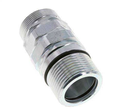 Acier Coupleur hydraulique DN 25 Manchon 35 mm L Anneau de compression ISO 8434-1 D M48 x 3