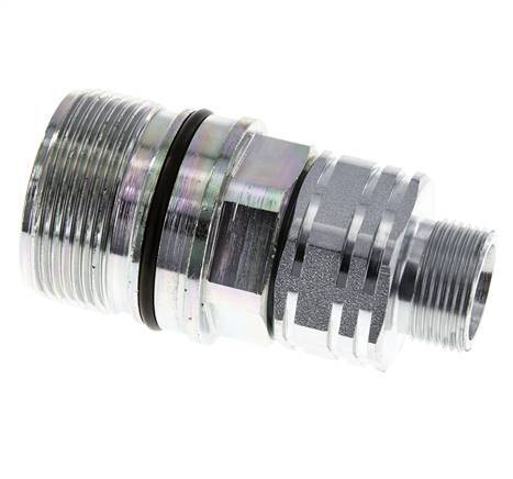 Steel DN 20 Hydraulic Coupling Socket 16 mm S Compression Ring ISO 14541/8434-1 D M42 x 2