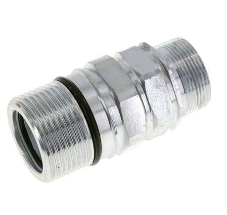 Acier Coupleur hydraulique DN 25 Manchon 30 mm S Bague de compression ISO 8434-1 D M48 x 3