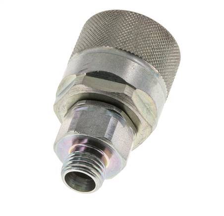 Acier DN 10 Coupleur hydraulique Bouchon 8 mm L Anneau de compression ISO 14541/8434-1 D M28 x 2