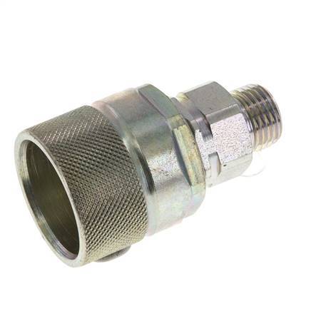 Steel DN 10 Hydraulic Coupling Plug 10 mm L Compression Ring ISO 14541/8434-1 D M28 x 2