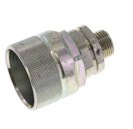 Acier DN 12.5 Coupleur hydraulique Bouchon 12 mm L Anneau de compression ISO 14541/8434-1 D M36 x 2