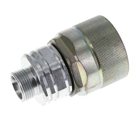 Acier DN 20 Coupleur hydraulique Bouchon 15 mm L Anneau de compression ISO 14541/8434-1 D M42 x 2