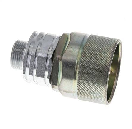 Acier DN 20 Coupleur hydraulique Bouchon 15 mm L Anneau de compression ISO 14541/8434-1 D M42 x 2