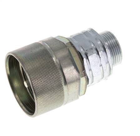 Acier DN 20 Coupleur hydraulique Bouchon 18 mm L Anneau de compression ISO 14541/8434-1 D M42 x 2