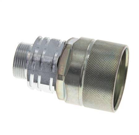 Acier DN 20 Coupleur hydraulique Bouchon 18 mm L Anneau de compression ISO 14541/8434-1 D M42 x 2