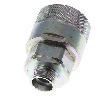 Acier Coupleur hydraulique DN 25 Bouchon 18 mm L Anneau de compression ISO 8434-1 D M48 x 3