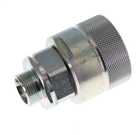 Acier Coupleur hydraulique DN 25 Bouchon 18 mm L Anneau de compression ISO 8434-1 D M48 x 3