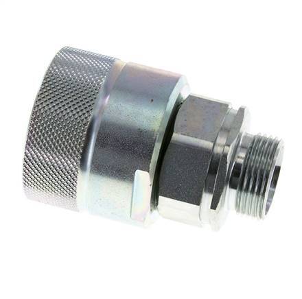 Acier Coupleur hydraulique DN 25 Bouchon 22 mm L Anneau de compression ISO 8434-1 D M48 x 3