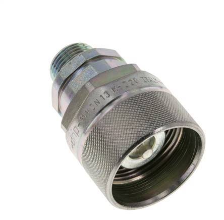Acier DN 12.5 Coupleur hydraulique Bouchon 12 mm S Anneau de compression ISO 14541/8434-1 D M36 x 2