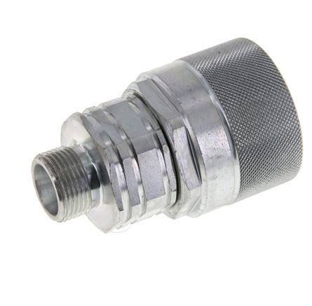 Acier DN 20 Coupleur hydraulique Bouchon 14 mm S Anneau de compression ISO 14541/8434-1 D M42 x 2