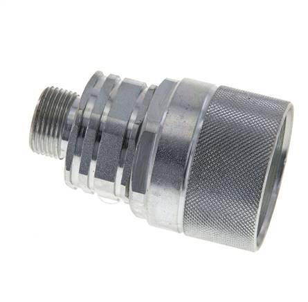 Acier DN 20 Coupleur hydraulique Bouchon 14 mm S Anneau de compression ISO 14541/8434-1 D M42 x 2