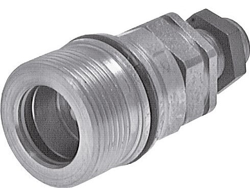 Acier Coupleur hydraulique DN 25 Manchon 28 mm L Anneau de compression Cloison ISO 8434-1 D M48 x 3