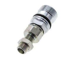 Steel DN 10 Hydraulic Coupling Socket 8 mm L Compression Ring Bulkhead ISO 14541/8434-1 D M28 x 2