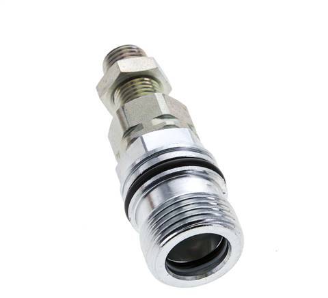 Steel DN 10 Hydraulic Coupling Socket 8 mm L Compression Ring Bulkhead ISO 14541/8434-1 D M28 x 2