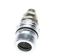 Steel DN 12.5 Hydraulic Coupling Socket 10 mm L Compression Ring Bulkhead ISO 14541/8434-1 D M36 x 2