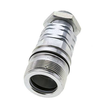 Steel DN 20 Hydraulic Coupling Socket 18 mm L Compression Ring Bulkhead ISO 14541/8434-1 D M42 x 2