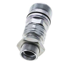 Steel DN 20 Hydraulic Coupling Socket 22 mm L Compression Ring Bulkhead ISO 14541/8434-1 D M42 x 2