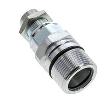 Steel DN 25 Hydraulic Coupling Socket 22 mm L Compression Ring Bulkhead ISO 8434-1 D M48 x 3