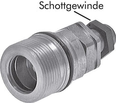 Steel DN 31.5 Hydraulic Coupling Socket 38 mm S Compression Ring Bulkhead ISO 8434-1 D M70 x 3