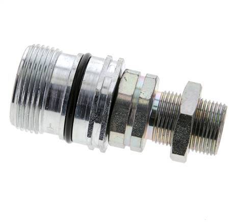 Steel DN 12.5 Hydraulic Coupling Socket 14 mm S Compression Ring Bulkhead ISO 14541/8434-1 D M36 x 2
