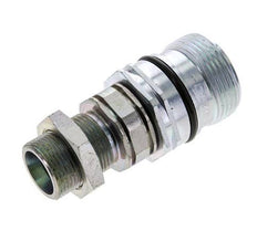 Steel DN 12.5 Hydraulic Coupling Socket 16 mm S Compression Ring Bulkhead ISO 14541/8434-1 D M36 x 2