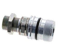 Steel DN 12.5 Hydraulic Coupling Socket 16 mm S Compression Ring Bulkhead ISO 14541/8434-1 D M36 x 2