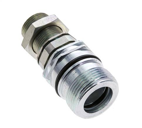 Steel DN 12.5 Hydraulic Coupling Socket 16 mm S Compression Ring Bulkhead ISO 14541/8434-1 D M36 x 2