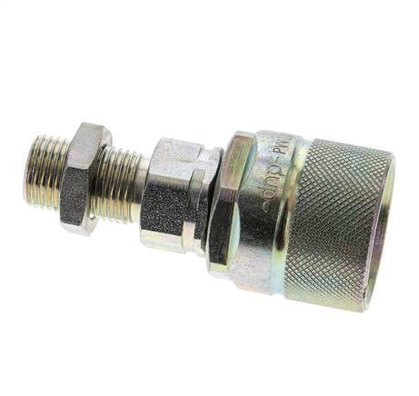 Steel DN 10 Hydraulic Coupling Plug 10 mm L Compression Ring Bulkhead ISO 14541/8434-1 D M28 x 2