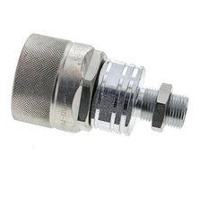 Steel DN 20 Hydraulic Coupling Plug 12 mm L Compression Ring Bulkhead ISO 14541/8434-1 D M42 x 2
