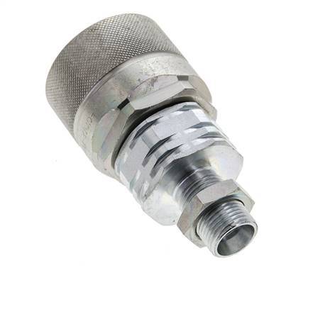 Steel DN 20 Hydraulic Coupling Plug 12 mm L Compression Ring Bulkhead ISO 14541/8434-1 D M42 x 2